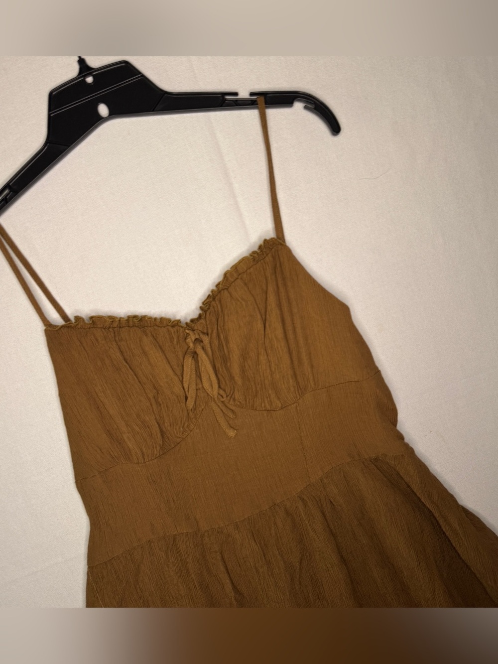 Women’s Brown Spaghetti Strap Dress - Shein